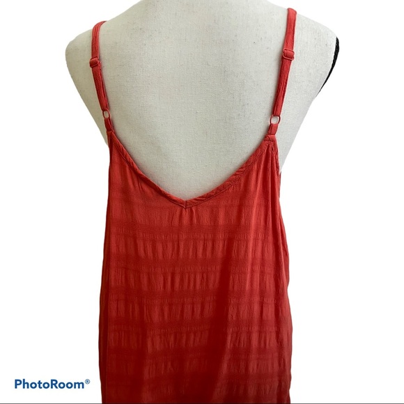 Torrid spaghetti strap tie bow texture top size 0 torrid 12 plus orange. - Picture 7 of 8